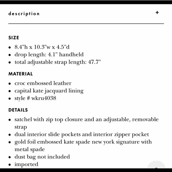 Kate Spade Small Felix Riverside - Picture 8 of 8